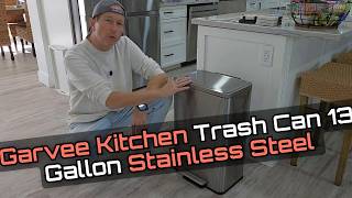 Garvee 13 Gallon Stainless Steel Trash Can Review - Best Quiet Soft Close Kitchen Bin?