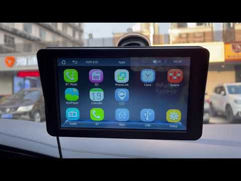 Portable Wireless Apple Carplay and Android Auto Car Radio Stereo 7 inches  Multimedia Player
