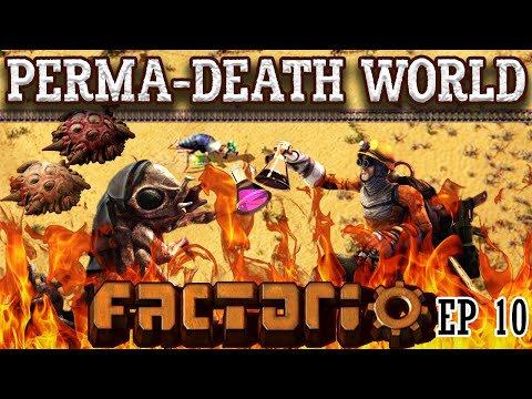 Balancing Biter-Killing and Factory-Making | FACTORIO: PERMA-DEATHWORLD - Ep 10