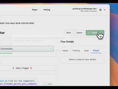 How to import template in Datagen