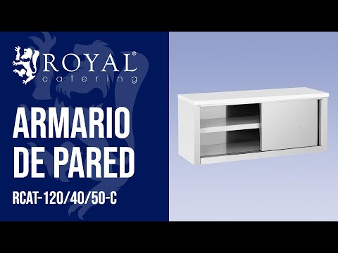 vídeo - Armario de pared - 1200 x 400 x 500 mm - Capacidad por estante: 65 kg - Royal Catering