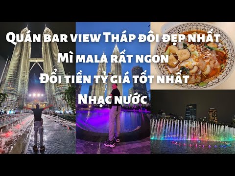 Malásia, Kuala Lumpur: NGON LẮM mì mala Gardens Mall - Quán bar ngắm Tháp đôi rất đẹp, Nhạc nước