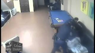 The beating begins around the 1:20 mark.