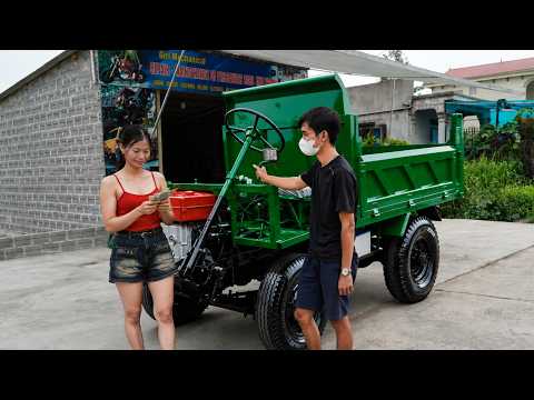 Genius girl: Completely repairs and restores an abandoned 4-wheel dump truck to like-new condition.
