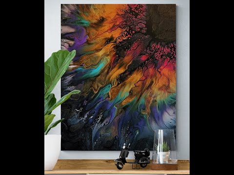 (608) GORGEOUS! Corner Bloom Technique on DecoArt Black Satin Enamel!