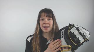 Video thumbnail: Wilson A2000 SuperSkin 12" Fastpitch Softball First Base Mitt: WTA20RF19FP1BSS