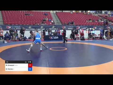 58 Lbs Rr Rnd 2 - Matt Groepel, Kobra Kai Training Vs Daniel Coyne, Indiana D195