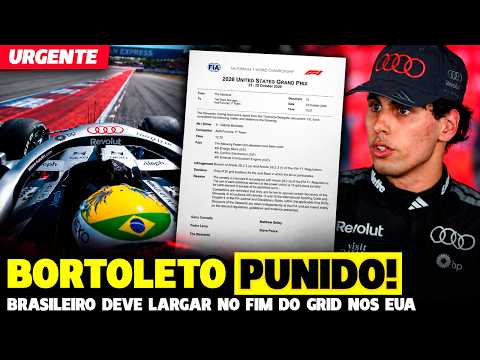 🚨URGENTE: BORTOLETO RECEBE PUNIÇÃO PESADA APÓS TROCAS DE PEÇAS EM SUA AUDI | FÓRMULA 1