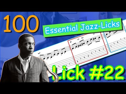 100 essential jazz-licks - lick #22 (guitar lesson with tablature)