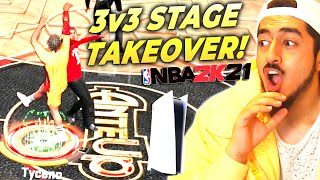 3V3 STAGE TAKEOVER WITH MY 2-WAY SHOT CREATOR! INSANE TYCENO GAMEPLAY NBA 2K21 PLAYSTATION 5