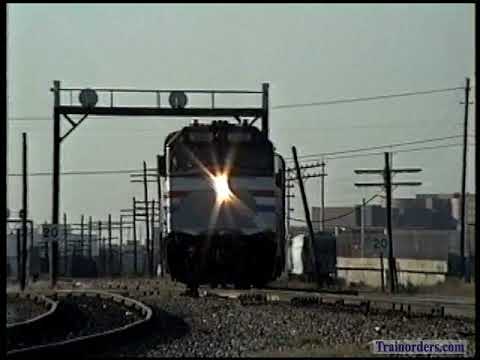 Classic Railroad Series 1126 - Amtrak's shortest train at Tower 19 in 1992.