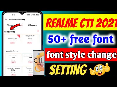 Realme c11 2021 font style setting | realme c11 2021 free font change kaise kare