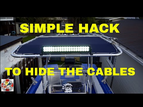 Installing a LED Spot Light Bar Solar Panels and Anchor Light on a Boat
