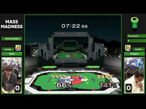Mass Madness 55 SSBM - SloX (Blue Fox) vs. Project (Default Fox) - Melee WF