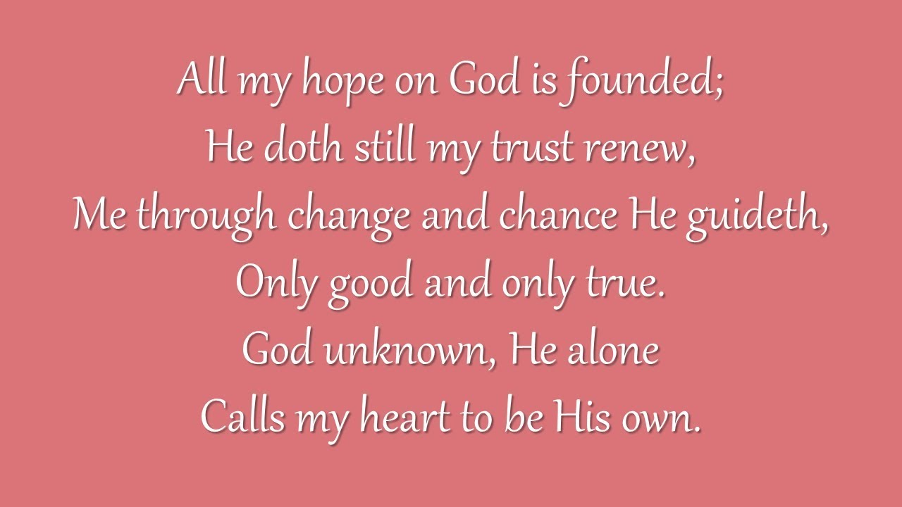 All My Hope on God Is Founded (Metropolitan Tabernacle)