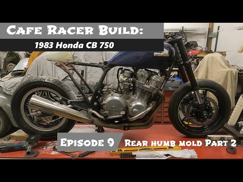 Cafe Racer build - 1983 Honda CB750 Ep9 - Rear hump fiberglassing