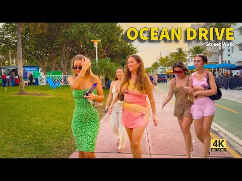 Miami Beach Afternoon Walk 🌴 Ocean Drive in Real Time