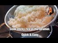 Cook Sticky Rice In The Metal Strainer How To Cook Easy And Quick Sticky Rice Flower In The Kitchen