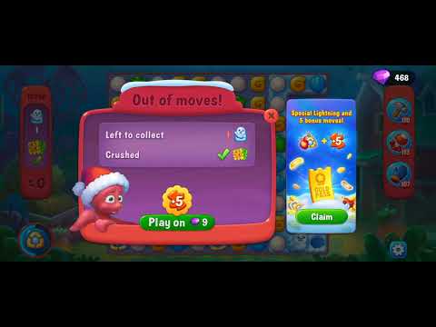 Fishdom Hard Level 10750 error Bugs less 1 fish to move seal + Boosters