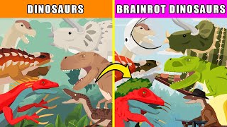 Transforming Dinosaurs into Brainrot Dinosaurs | Brainrot Dinosaurs Animation