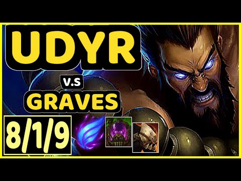 MALRANG (UDYR) vs GRAVES - 8/1/9 KDA JUNGLE GAMEPLAY - KR Ranked GRANDMASTER