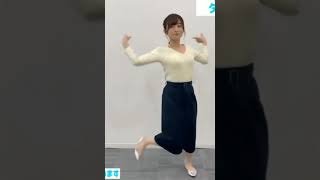 佐藤 佳奈アナ✨白ニットでキレキレダンス