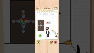 Brain Test 5 Level 119: He must open the door Walkthrough