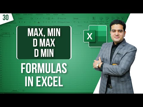 MAX MIN D MAX D MIN Formulas in Excel | Excel MAX MIN Formula | MS Excel Course Marketing Fundas