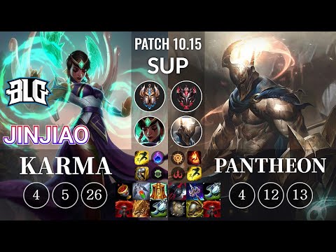 BLG Jinjiao Karma vs Pantheon Sup - KR Patch 10.15