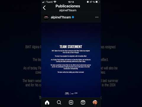 Bye bye Oaks!!! Alpine deja ir a Oliver Oaks