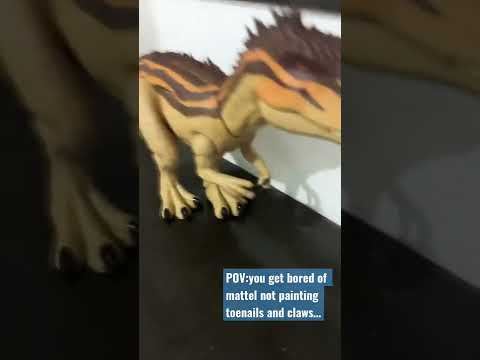 Only real collectors will undestand😂#mattel #jurassicworld #customised #carcharodontosaurus