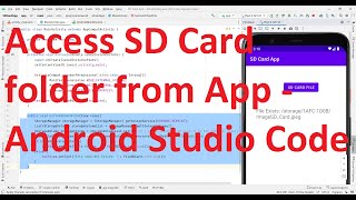 How to access external SD Card folder from your Android App? - Android 12 API 32