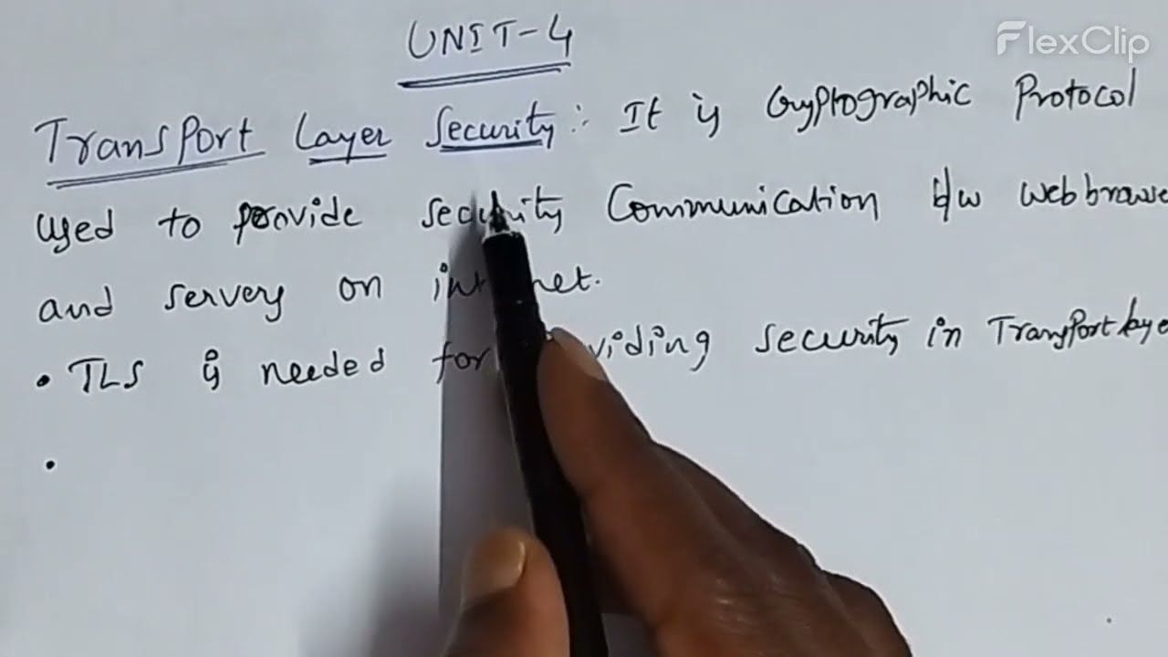 Transport layer Security (TLS) | TLS working In Cryptography & Network Security #conceptclearbydrmvk