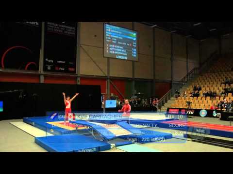 CARRAGHER Kyle (CAN) - 2015 Trampoline Worlds - Qualification Double Mini Routine 2