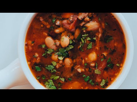 15 Bean Soup Italian Style with Sausage & Fresh Herbs