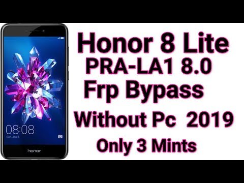 Honor 8 Lite (PRA-LA1) 8.0 Frp Bypass 2019 Without Pc No Talkback No App Install Need Only 3 Mints