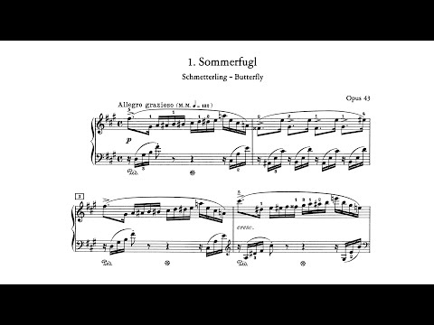Edvard Grieg - Lyric Pieces (Volume III), op. 43 [With score]