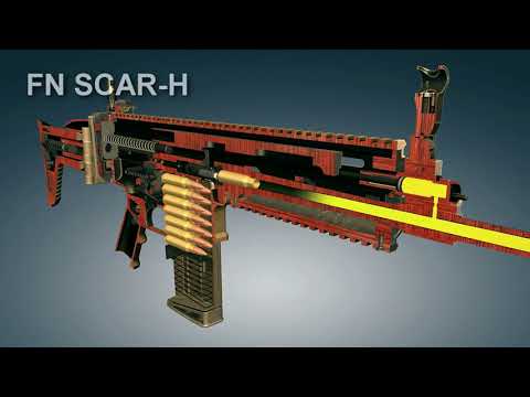 FN SCAR-H Assault Rifle. How it works | 3dGun