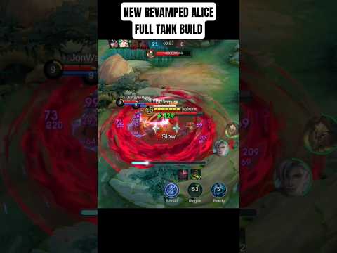 New REVAMPED Alice Full Tank Build!, Alice Revamp, Alice Gameplay | #alice #mlbb