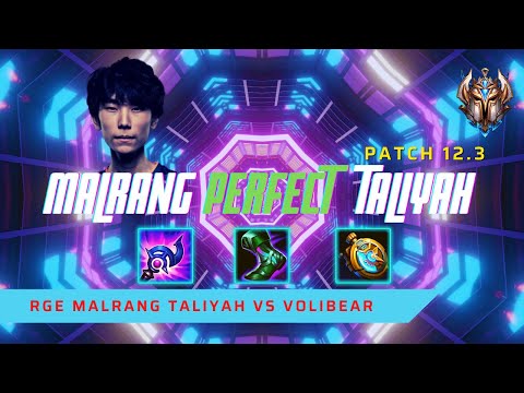 MALRANG PERFECT TALIYAH! - RGE Malrang Plays Taliyah Jungle vs Volibear! | LoL Patch 12.3