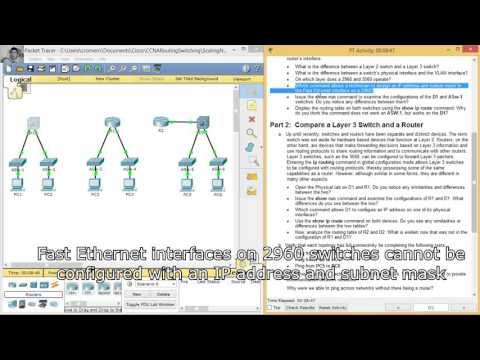 1.2.1.7 Packet Tracer - Comparing 2960 and 3560 Switches