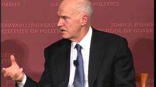 George Papandreou in conversation with Michael Dukakis | Institute of Politics