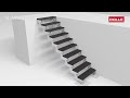 Dolle Außentreppe Gardentop 108-132cm Geschosshöhe mit Trimax anthrazit 80cm breit ohne Geländer-youtube_img