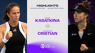 Теннис Daria Kasatkina vs. Jaqueline Cristian | 2024 Charleston Quarterfinal | WTA Match Highlights