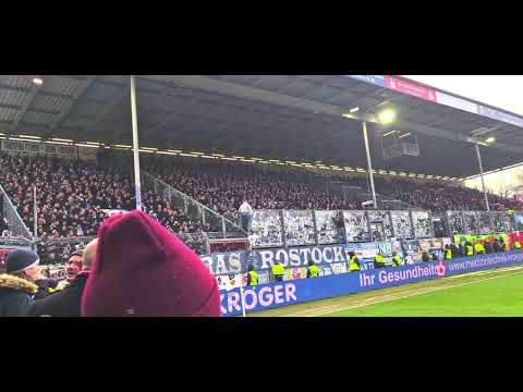 Energie Cottbus-FC Hansa Rostock Stimmung Gästefans 15.12.2024 ,18.Spieltag 3.Liga