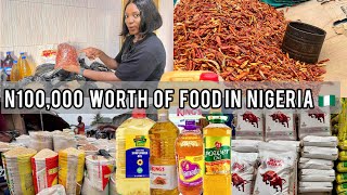N100,000 ($65) Worth of Food this July in Nigeria Market