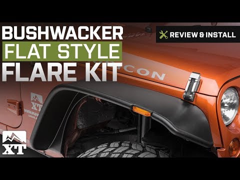 Jeep Wrangler Bushwacker Flat Style Flare Kit, 4 Pieces (2007-2017 JK) Review & Install