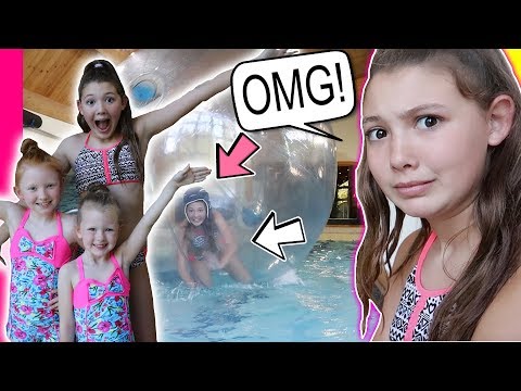 POOL PARTY - GIANT INFLATABLE BALL! SHE COULDN'T DO IT! 🎉😱