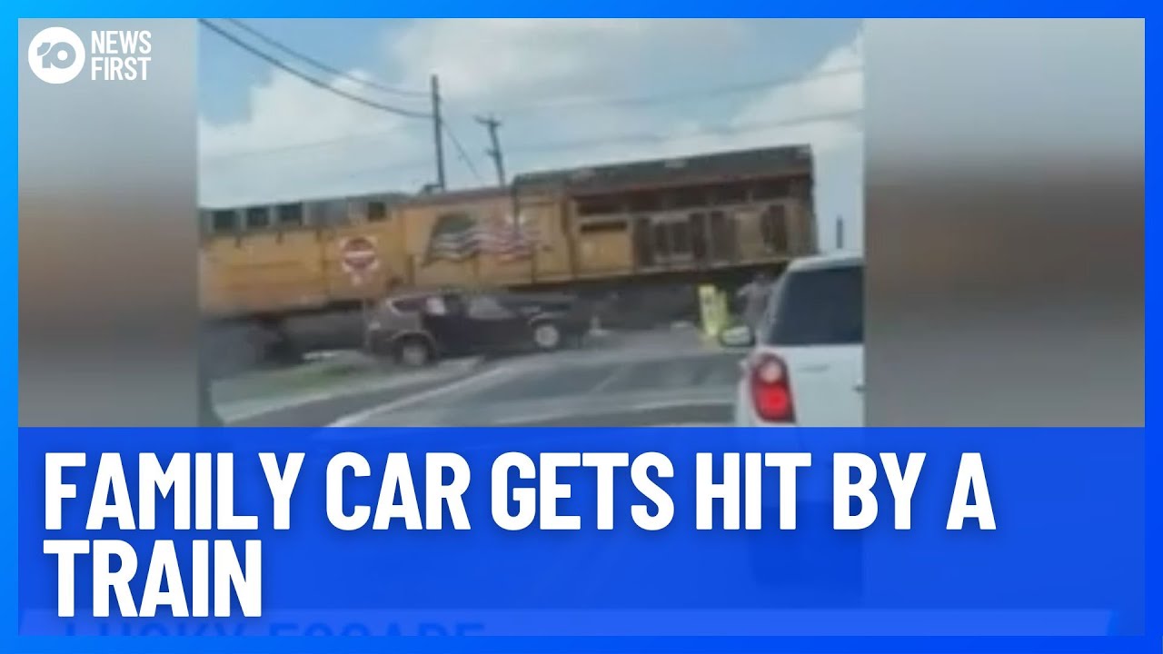 Family Flees Car Seconds Before It's Hit By A Train In Texas | 10 News First