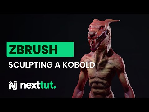 Zbrush Tutorial for Beginners Sculpting Vampire Kobold Part 1 Nexttut
